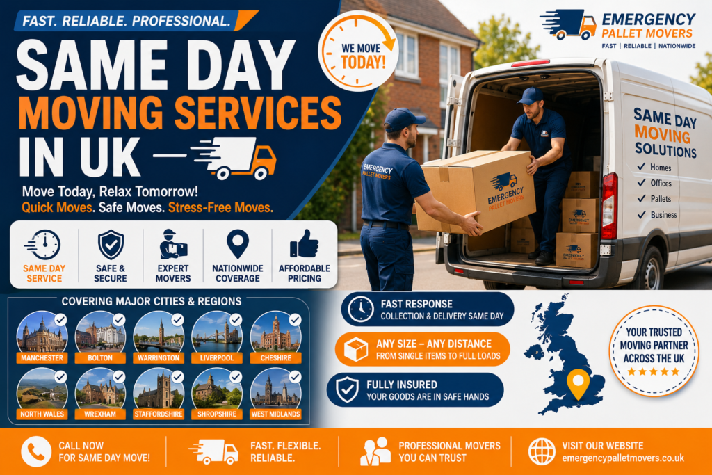 Same Day Moving Services in UK