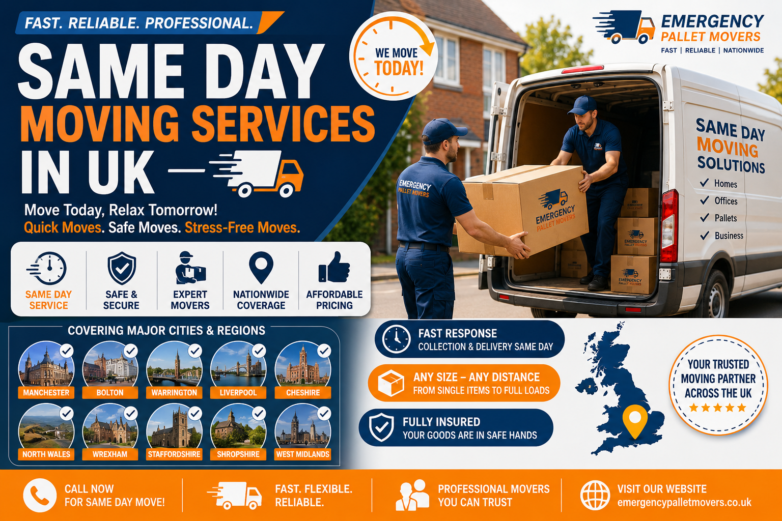 Same Day Moving Services in UK