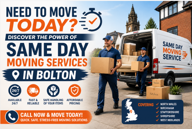 Same Day Moving Services in Bolton
